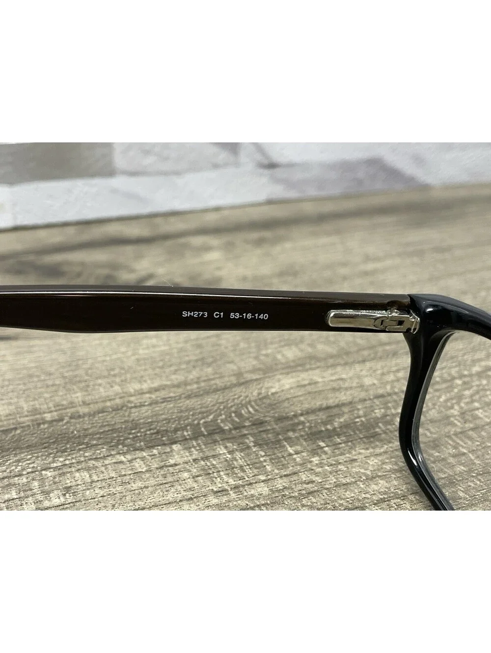 Scott Harris Eyeglasses SH273 C3 53[]16-140 Full Rim Black Brown Wood Frames